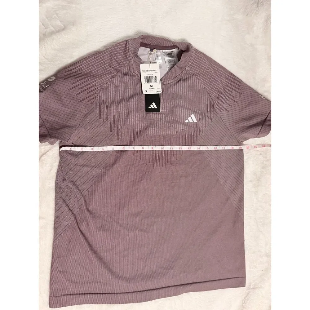 NWT Adidas Ultimate365 Golf Polo Women Size M Shadow Fig AJGA Stretch Moisture - Picture 6 of 7